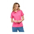 thumbnail image 7 of (2 pack) Turtle Bay New York Women's Short Sleeve Pique Knit Polo Shirt in Relaxed Fit Pocketless Jersey, 7 of 7