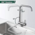 thumbnail image 2 of Folding Kitchen Tap 360 Swivel Sink Mixer, Brushed Nickel Steel Kitchen Taps, 2 of 5
