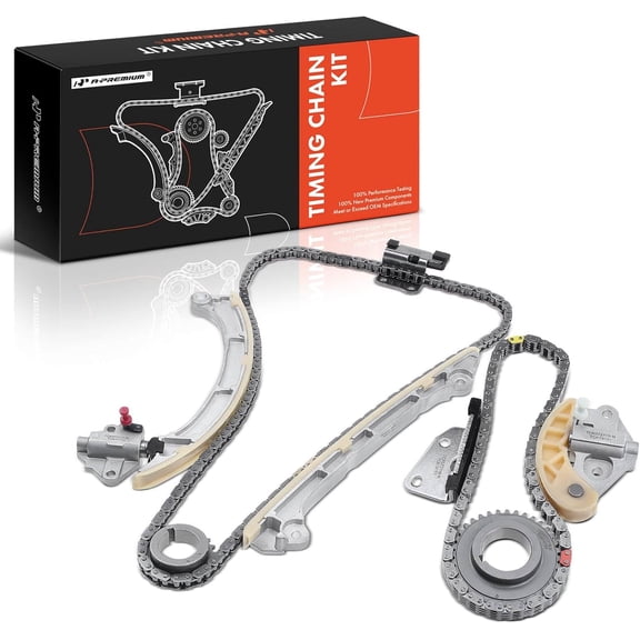 A-Premium Set of 8PCS Engine Timing Chain Kit W/Tensioner & Guide & Sprocket [fit DOHC, 4Cyl 2.5L] Compatible with Mazda 3 2014-2017, 6 2014, CX-5 2014 2015 2016 2017, CX-9 2016 2017, Replace# 9-5514