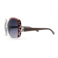 thumbnail image 3 of Womens Classic 90s Butterfly Diva Plastic Sunglasses Clear Burgundy Tort Smoke, 3 of 4