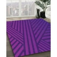 thumbnail image 3 of Ahgly Company Machine Washable Indoor Round Transitional Bright Purple Area Rugs, 5' Round, 3 of 7