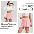 thumbnail image 3 of Ekouaer Tennis Skort for Women High Waisted Athletic Skirts Lightweight Golf Skort with Shorts Pocket Workout Pickleball Cheer Skirt, 3 of 6