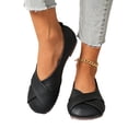 thumbnail image 5 of Yungyresw Women Slip On Work Shoes Round Toe Low Top Comfortable Office Casual Walking Shoes Soft Sole Fashion Ballet Flats Black 41, 5 of 9