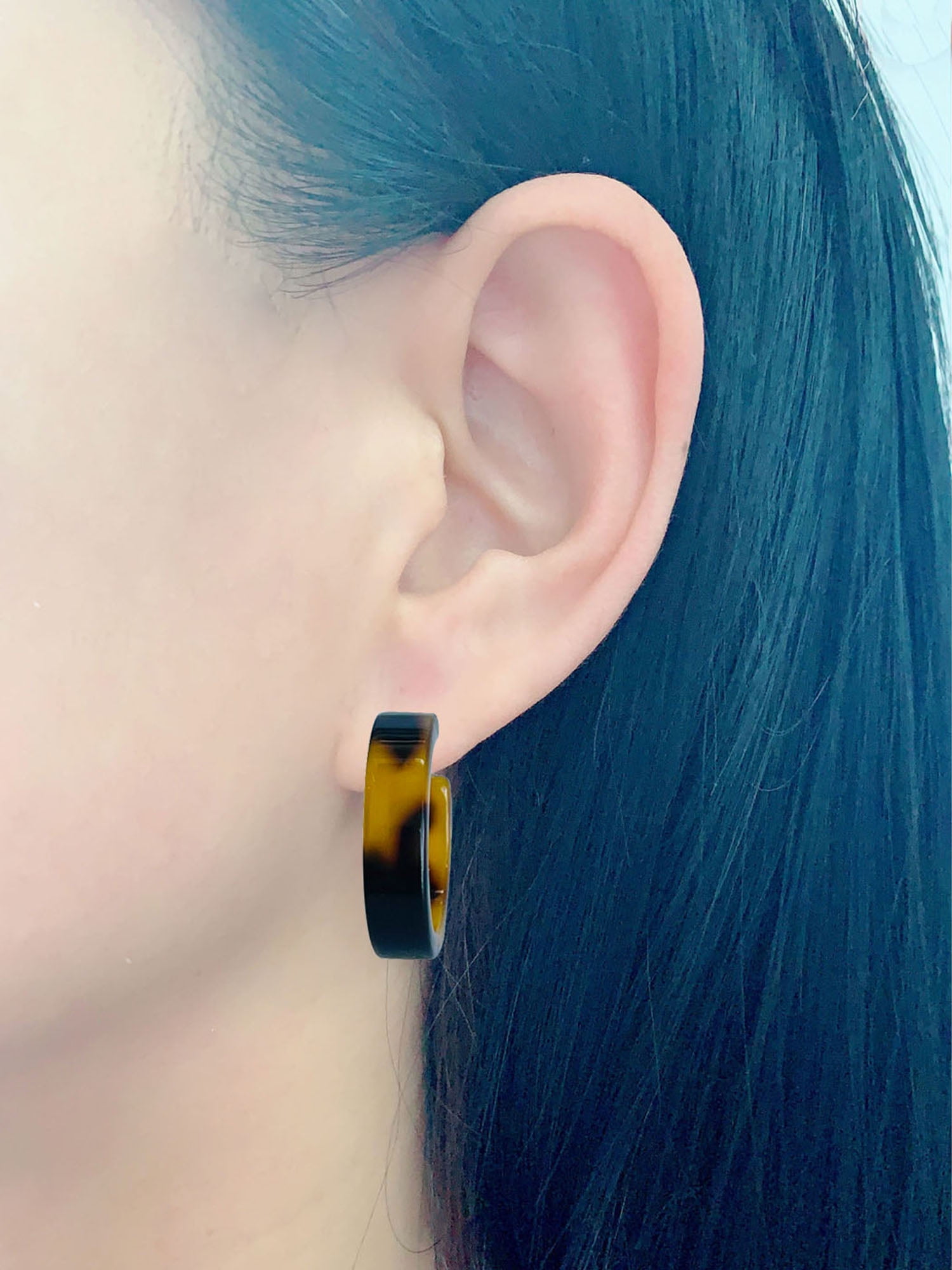 Time and Tru Pave and Torte Stones Gold Plated Earrings with Bullet Backs, 6 Pack