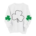 thumbnail image 1 of Suéteres de Manga Larga de Mujer con Cuello Redondo Impreso Suelto Casual para la Fiesta Del Día de San Patricio Y el Uso Diario, 1 of 6
