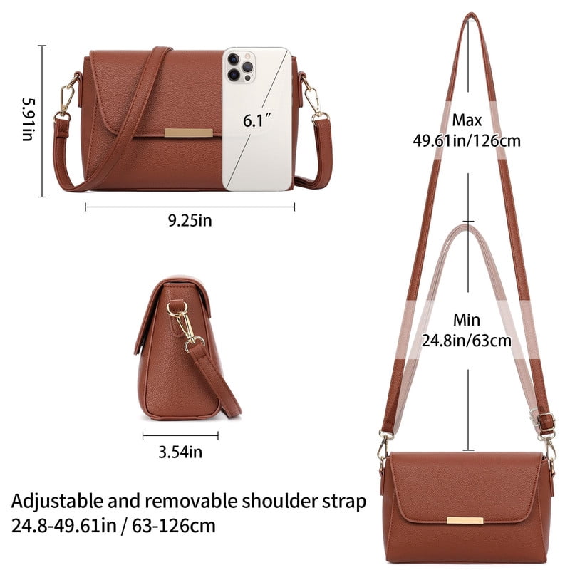 FALAN MULE Small Crossbody Bags for Women PU Leather Purses Trendy Shoulder Handbags