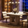 thumbnail image 7 of Tribesigns 47" Farmhouse Dining Room Table, Wood Kitchen Table for Dining Room, White & Brown, 7 of 7