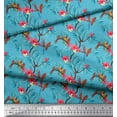 thumbnail image 2 of Soimoi Cotton Duck Fabric Leaves,Floral & Macaw Parrot Bird Print Fabric by The Yard 56 Inch Wide, 2 of 3