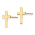 thumbnail image 2 of Real 14kt Yellow Gold Polished Cross Earrings; for Adults and Teens; for Women and Men, 2 of 3