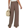 thumbnail image 6 of Pxiakgy Women Wide Leg Palazzo Pants Summer High Waist Flowy Casual Trousers Loose Lounge Travel Vacation Clothes Work Pants Business Casual Formal Dressy Pants with Pockets Tie Knot Beach Pants, 6 of 6
