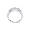 thumbnail image 4 of Sterling Silver Mens Round Diamond Wedding Band Ring 1/5 Cttw, 4 of 4