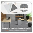 thumbnail image 2 of Carpet Tiles Peel and Stick, 24x24 Self Adhesive Carpet Squares, Soft Padded Floor Tiles, Easy DIY Install for Bedroom Living Room, Indoor, Light Gray (9 Tiles), 2 of 7
