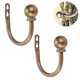 thumbnail image 2 of 1 par de ganchos de cortina de metal soporte de pared retro para cortina, gancho en U, 2 of 5