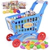 Toy Shopping Cart for Kids with Lights & Music for Kids and Toddler - Includes Pretend Play Food Accessories for Kids Party Favors
