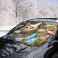 thumbnail image 2 of Xoenoiee Cat Butterfly Daisy Flower Print Windshield Cover for Ice and Snow, Waterproof Sunshade Dustproof Car Windshield Cover Winter Car Accessories, Windshield Snow Cover for SUV, Truck, 2 of 7
