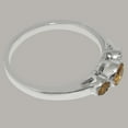 thumbnail image 5 of LBG British Made Solid 18k White Gold ring with Natural Citrine Womens Engagement Ring - 33 size options - Size 9.75, 5 of 7