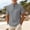 Dark Gray, variant on Waffle Mens T Shirts Casual Green Short Sleeve Classic T-Shirt Pullover Loose Fit Button Summer Mock Neck Tops