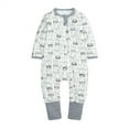 thumbnail image 2 of WIBACKER Baby Cotton Long Pajamas with Mittens Cuff for Boys 2 Way Zipper Both Footed and Footless Sleepers, 2 of 5