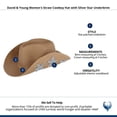 thumbnail image 5 of David & Young  Straw Cowboy Hat with Silver Star Underbrim (Women), 5 of 5