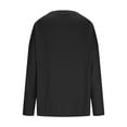 thumbnail image 5 of VgaVtl Womens Plus Tees Long Sleeve V-Neck Tops for Women Solid Color Layering Leisure Basic Black Loose Shirts,XXL, 5 of 7