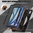 thumbnail image 2 of Dteck Case for iPad Air 13 inch 2025/2024,Heavy Duty Armor Shockproof Kids Case with Rotating Stand & Hand/Shoulder Strap for iPad Air 13-in. M3/M2,Black, 2 of 7