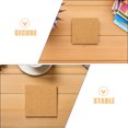 thumbnail image 3 of OUNONA 45pcs Square Cork Craft Boards Brown Sticky Cork Board Crafts for Home and Kitchen, 3 of 8