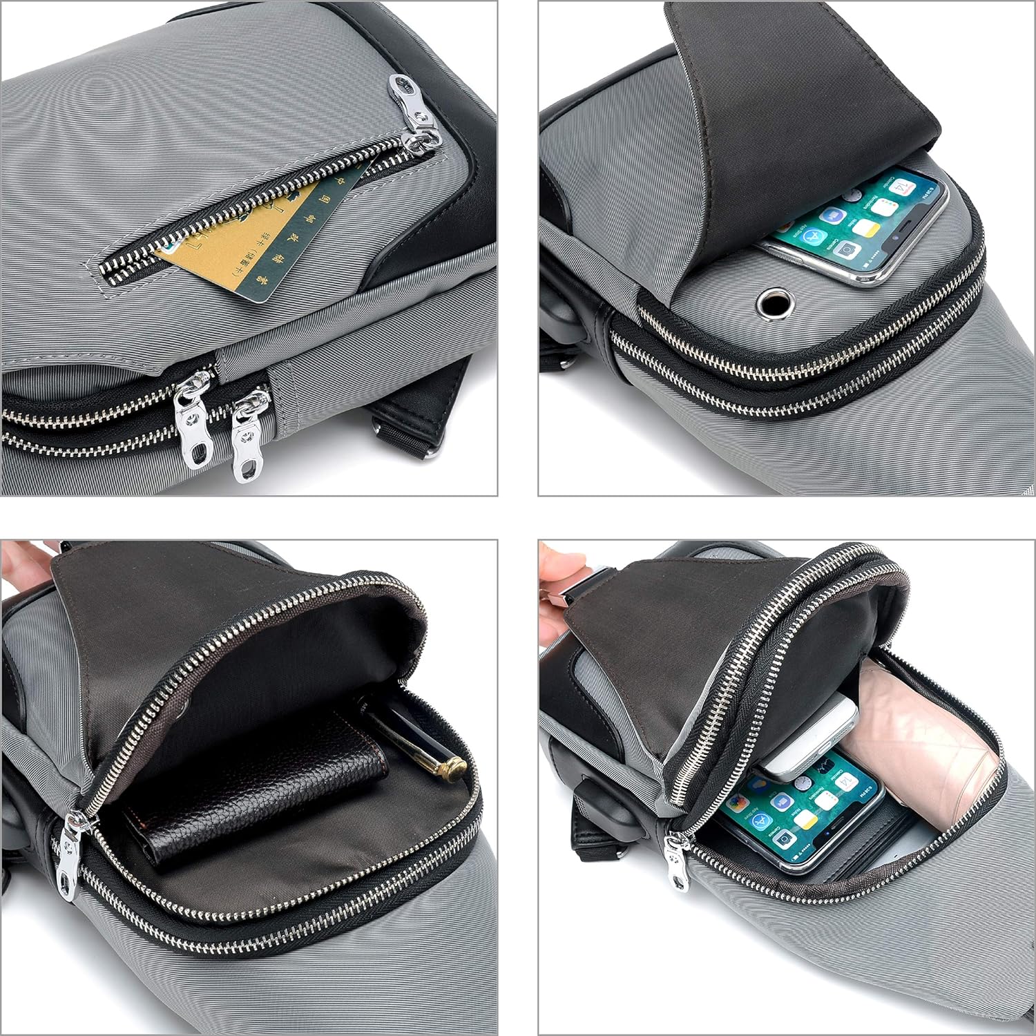 FSD.WG Men's Multi-Functional Sling Bag - Waterproof Durable Crossbody Bag for Travel & Commute