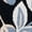 Black/Ivory, variant on Safavieh Jardin Quinton Leaves Area Rug, Ivory/Blue, 5' x 8'