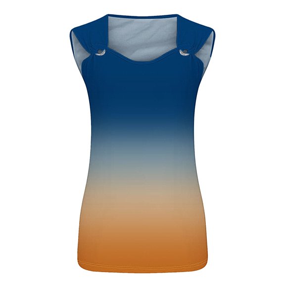 Yubnlvae Loose Fit Tank Tops for Women - 2025 Trendy Summer Workout, Yoga & Beach Camisoles (Breathable, V-Neck) Blue L
