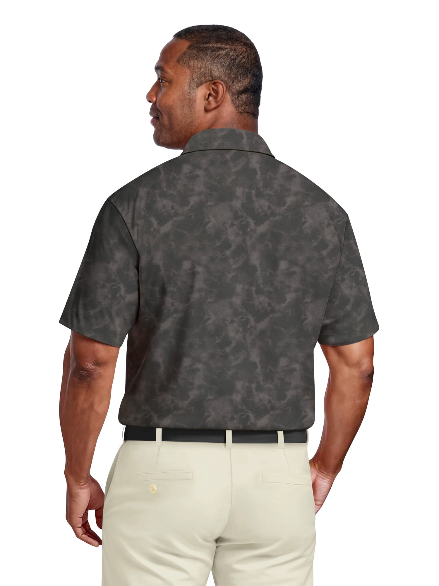 Ben Hogan Men's & Big Men's Performance Watercolor Camo Short Sleeve Golf Polo Shirt, Sizes S-5XL