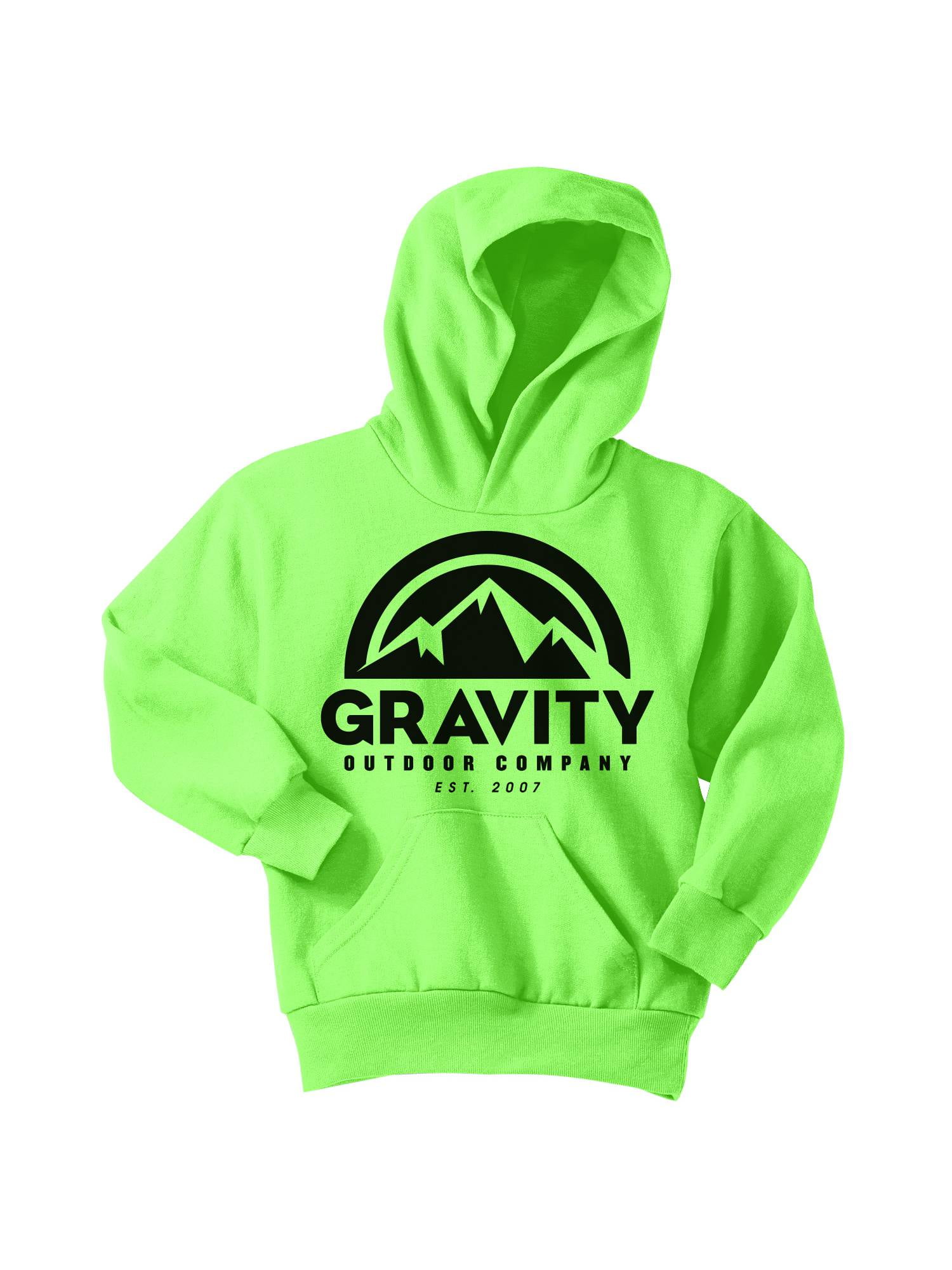 black and neon green sweatshirt