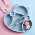 thumbnail image 2 of Toddler Kids Cute Cat Divided Plate Infant Di, For (), 2 of 4