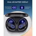 thumbnail image 3 of Wireless Bluetooth Earbuds 120H Playtime Bluetooth 5.3 Ear Buds for Sports, Hi-fi Stereo Earphones with LED Display Charging Case, Headphones for Running/Workout Audifonos Bluetooth inalambricos, 3 of 6