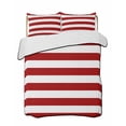 thumbnail image 2 of Quilts Twin Size, Red Stripes Soft Comforter Bedding Set for Bed, Simple Red White Texture Lightweight Quilted Bedspread with Pillow Cover(2 Pieces) for All Season, 68x86 Inch, 2 of 6