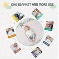 thumbnail image 4 of Little Grape Land Milestone Blanket for Baby Boys Girls, Cotton Muslin 47"x47" Soft Newborn Photo Prop & Keepsake, Gender Neutral Baby Shower Gifts, Hellow World, 4 of 7