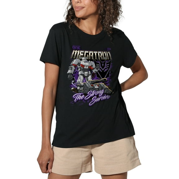 TRANSFORMERS ONE Megatron Racing Women's Loose T-Shirt, Black, Large