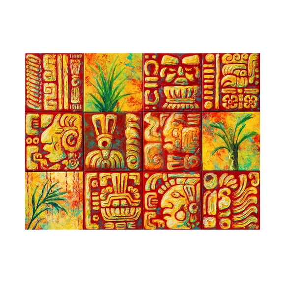 Marion Rose 'Mayan Tiles' Canvas Art