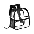 thumbnail image 4 of Mochila impermeable para portátil, bolso transparente, mochila pequeña de PVC transparente para Bolsillo delantero negro., 4 of 9