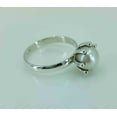 thumbnail image 3 of Navya Craft Freshwater Pearl 925 Sterling Silver Handmade Statement Crown Women Ring Size 11.5, 3 of 5