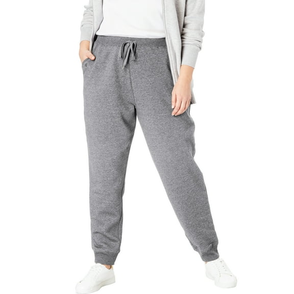 Woman Within Plus Size Petite Better-Fleece Pull-On Jogger Sweatpants