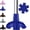 blue, variant on Heavy Duty Rubber Cane Tip - 6 Support Feet, 3/4 inch, Self Standing for Walking Canes & Sticks