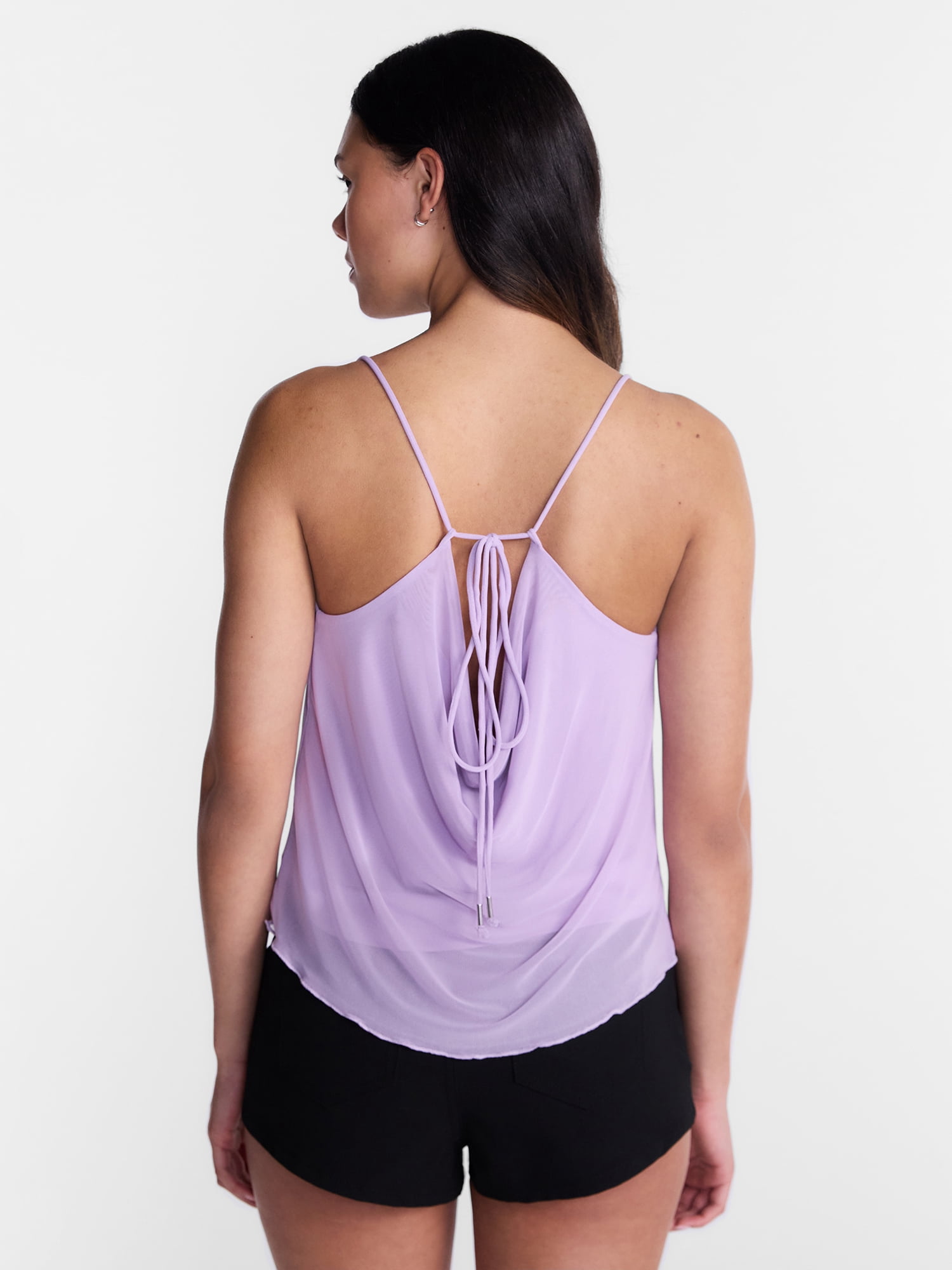 No Boundaries Studded Cowl Neck Cami, Women's XXS-XXL