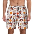 thumbnail image 2 of Goofa Turkey And Thanksgiving2 Printed Men's Swim Trunks Board Shorts Quick Dry Mens Swimming Trunks with Compression Liner,Breathable Fit Hawaii Beach Shorts-Small, 2 of 9