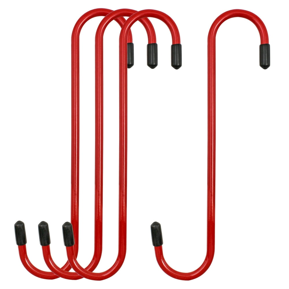 4LIFETIMELINES Brake Caliper Hanger Hooks, Durable Steel, Red Powder