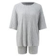 thumbnail image 7 of WAYUTE Womens Sets 2 Piece Outfits Oversized Short Sleeve Casual Solid Color Summer Shorts and Tops Travel Vacation Matching Clothing, 7 of 7