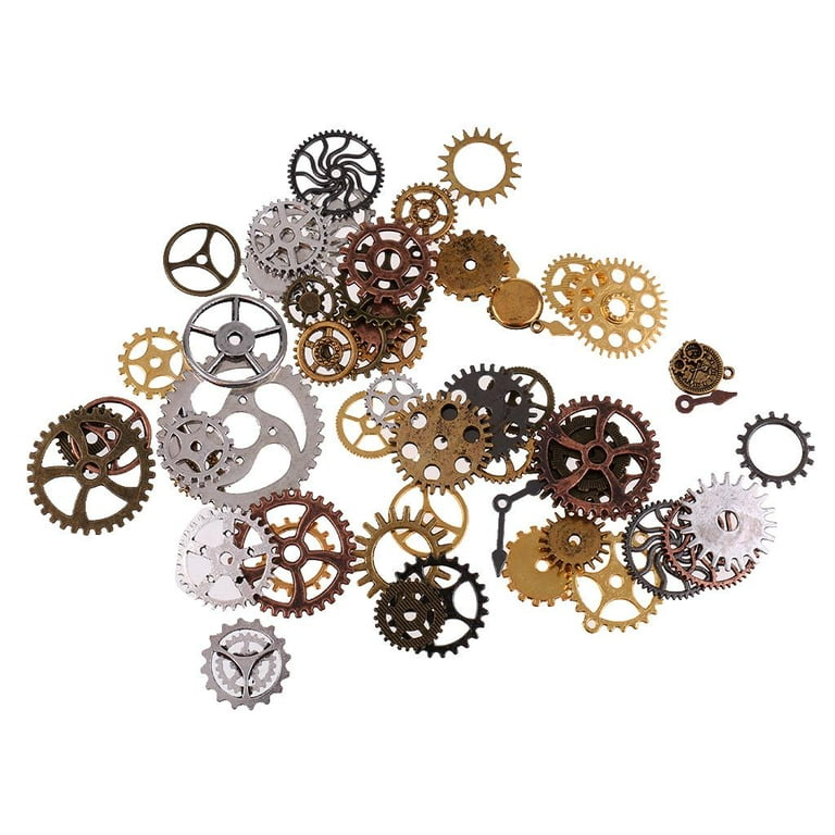 100 Gram Antique Metal Steampunk Gears Charms, Clock Watch Wheel Gear  Pendant for Crafting, Jewelry Making, Steampunk Accessories