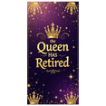 thumbnail image 2 of LUUFILx Queen Retirement Celebration Banner Backdrop Decorations Party Supplies Photography Props Regal Gold and Purple Design Background Event Decor, 2 of 8