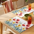 thumbnail image 4 of Vintage Red Blue Watercolor Flower Placemats Set of 1, Independence Day Non-Slip Place Mats Washable Table Mats for Kitchen Dining Table Decorations Indoor/Outdoor, 4 of 9
