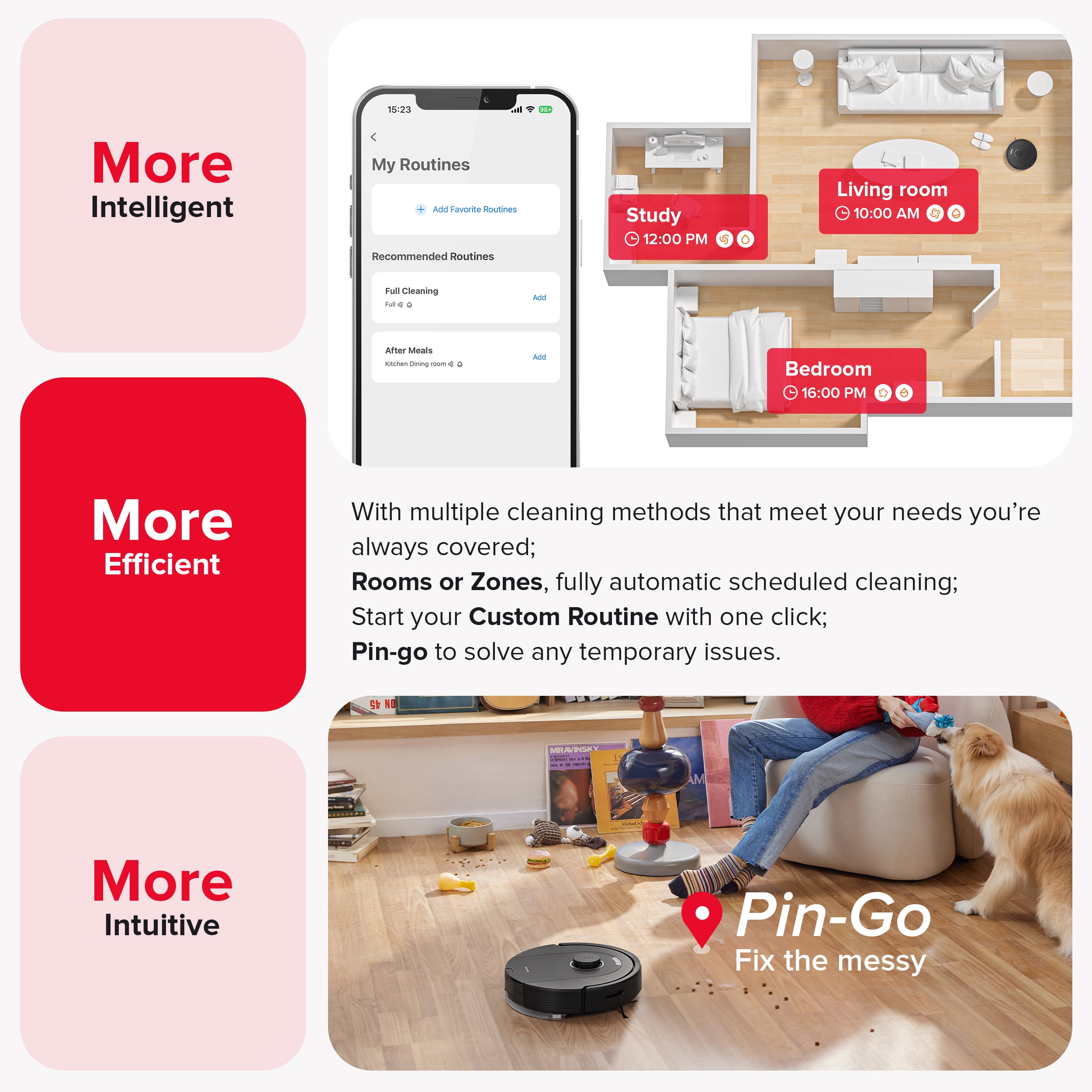 Roborock® Q5 Pro+ Robot Vacuum and Mop with Auto-Empty Dock, 770ml Large Dustbin for Pet Hair