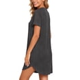 thumbnail image 3 of Fantaslook Nightgowns for Women Short Sleeve Button Down Shirts Summer Sleepwear Sexy House Dress, 3 of 9